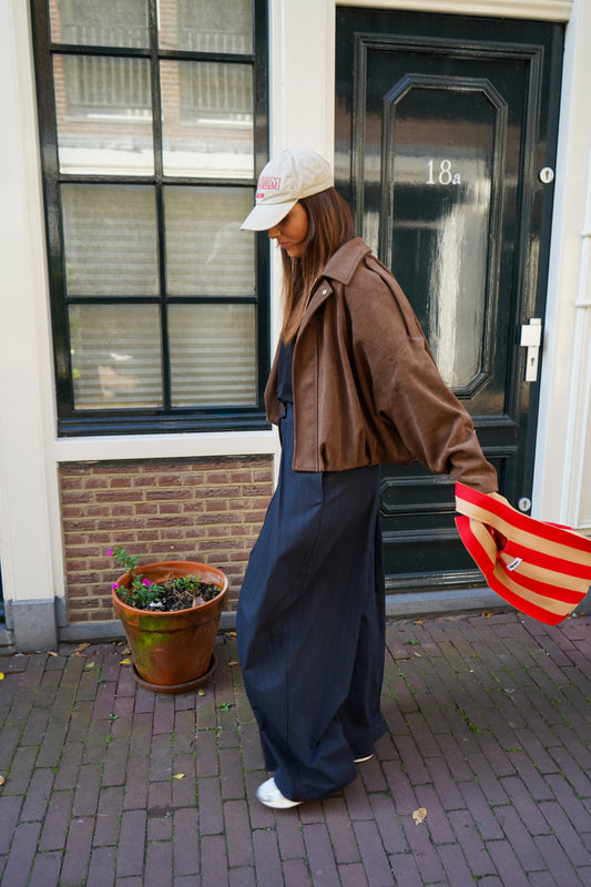 Fay bag stripes beige/red