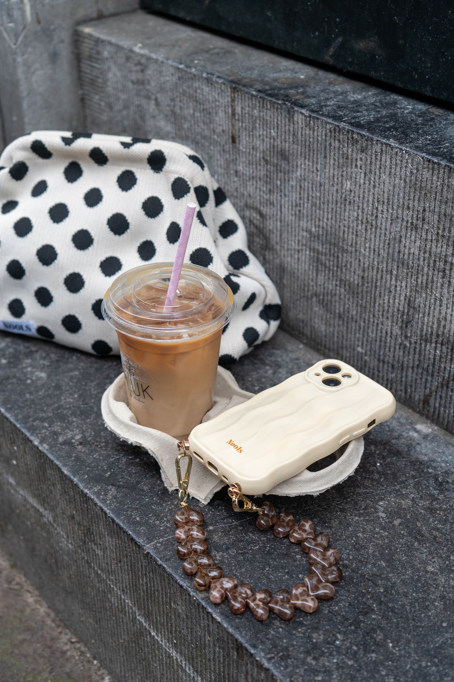 Nools clutch polkadot