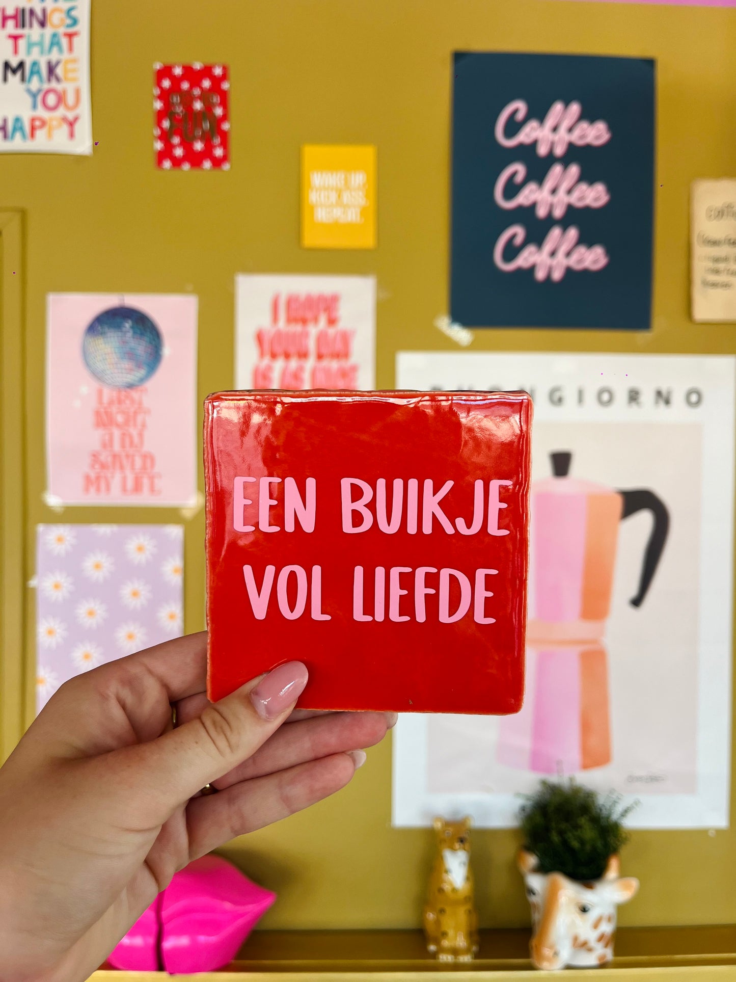 Buikje vol liefde - quote tegel
