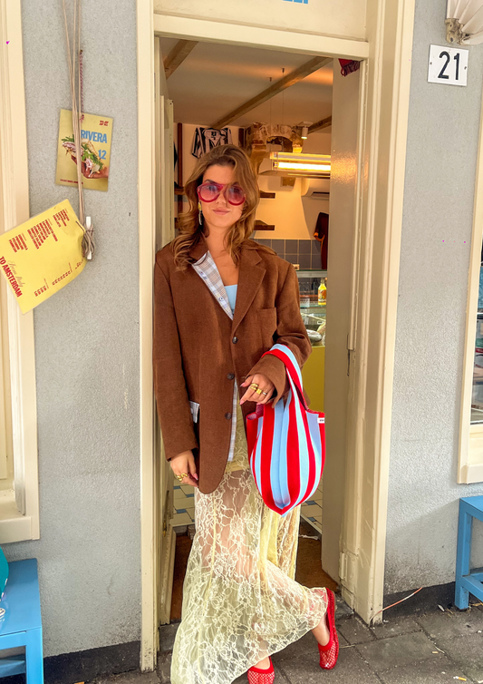 Fay bag stripes blue/red