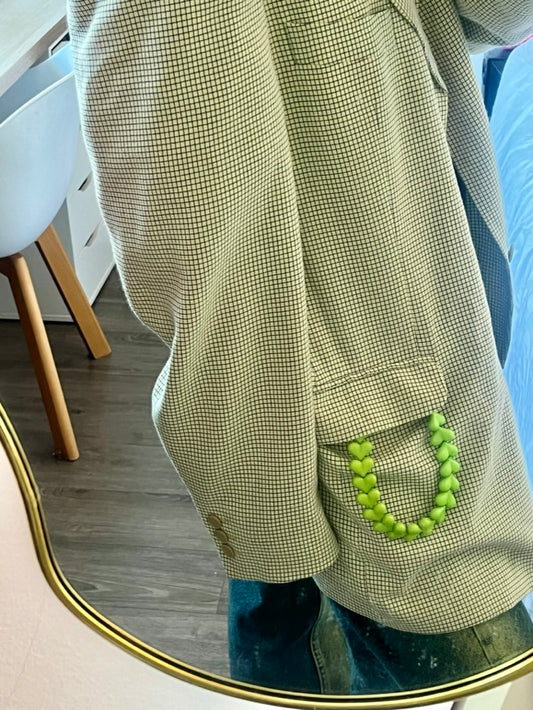 Heart phone cord green