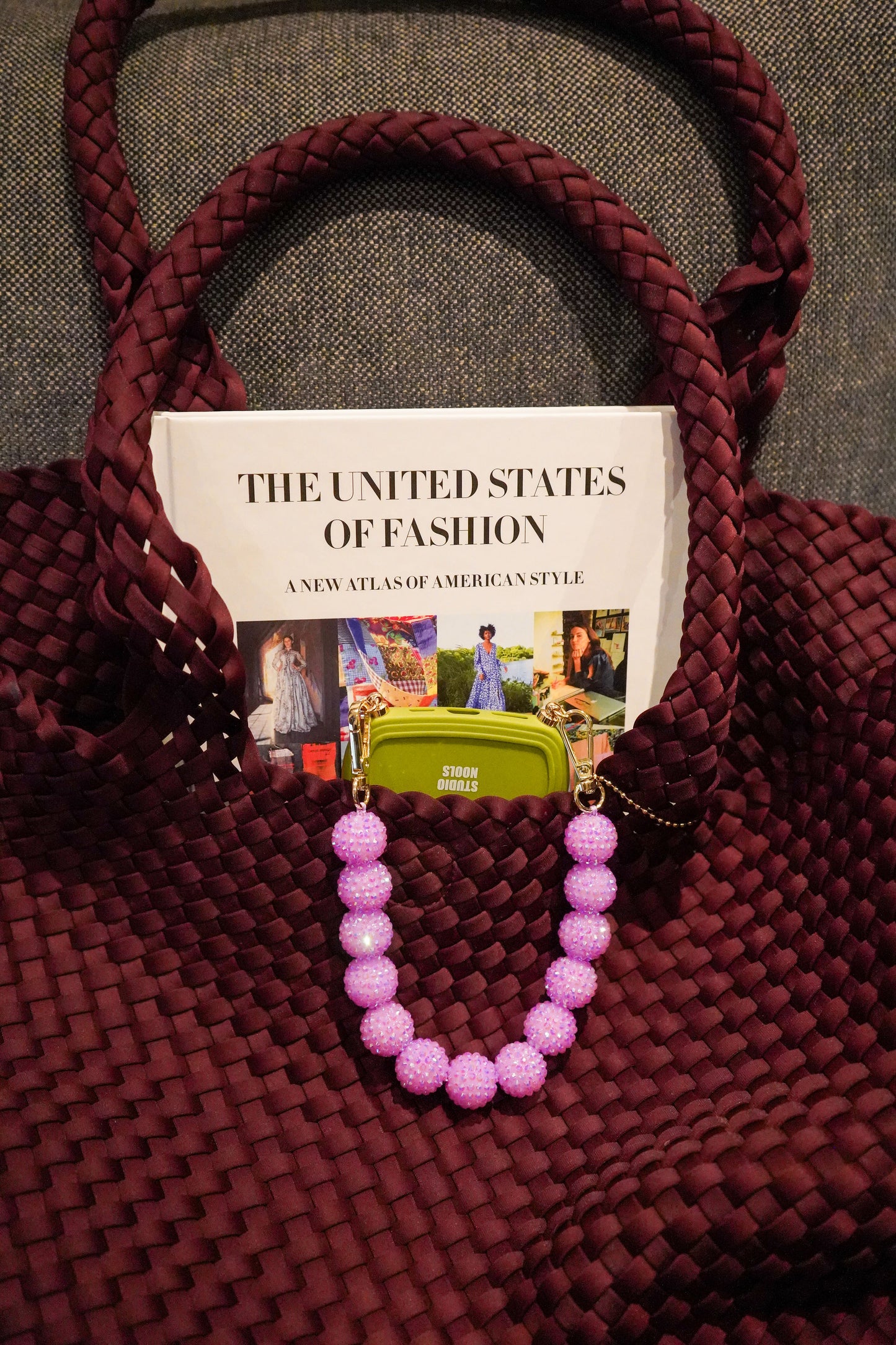 Glitter phone cord purple