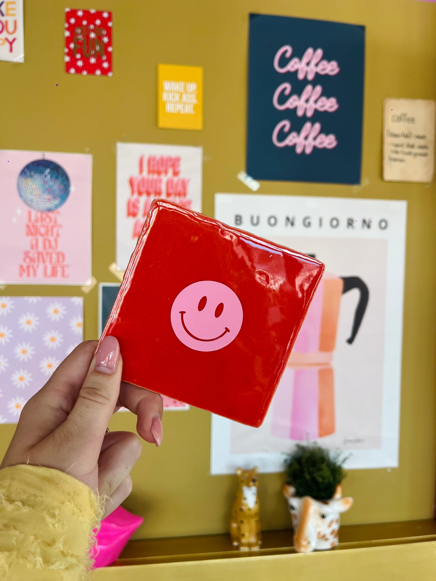 Smiley klein - quote tegel